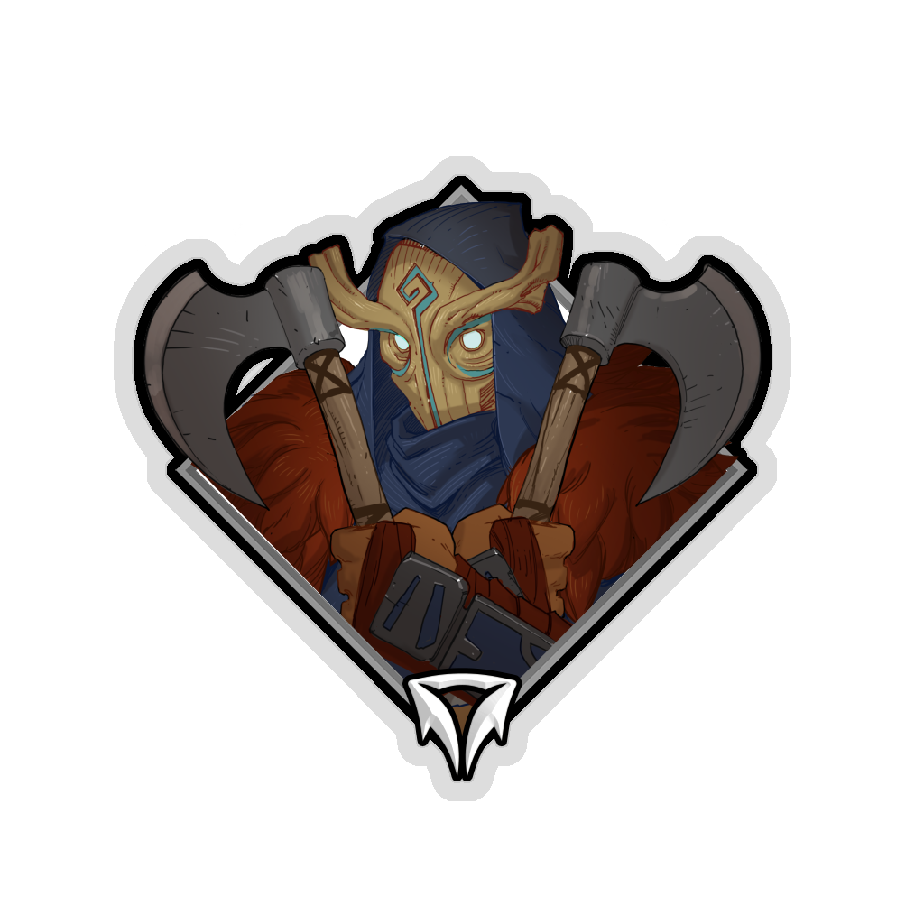Glitter Crownfall Sticker - Serina (Axes)
